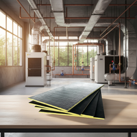 Panneau de conduit HVAC non combustible BRANZ d'Australie, épaisseur 50 mm, avec isolation en fibre de verre FSK et tissu noir pour système de ventilation
