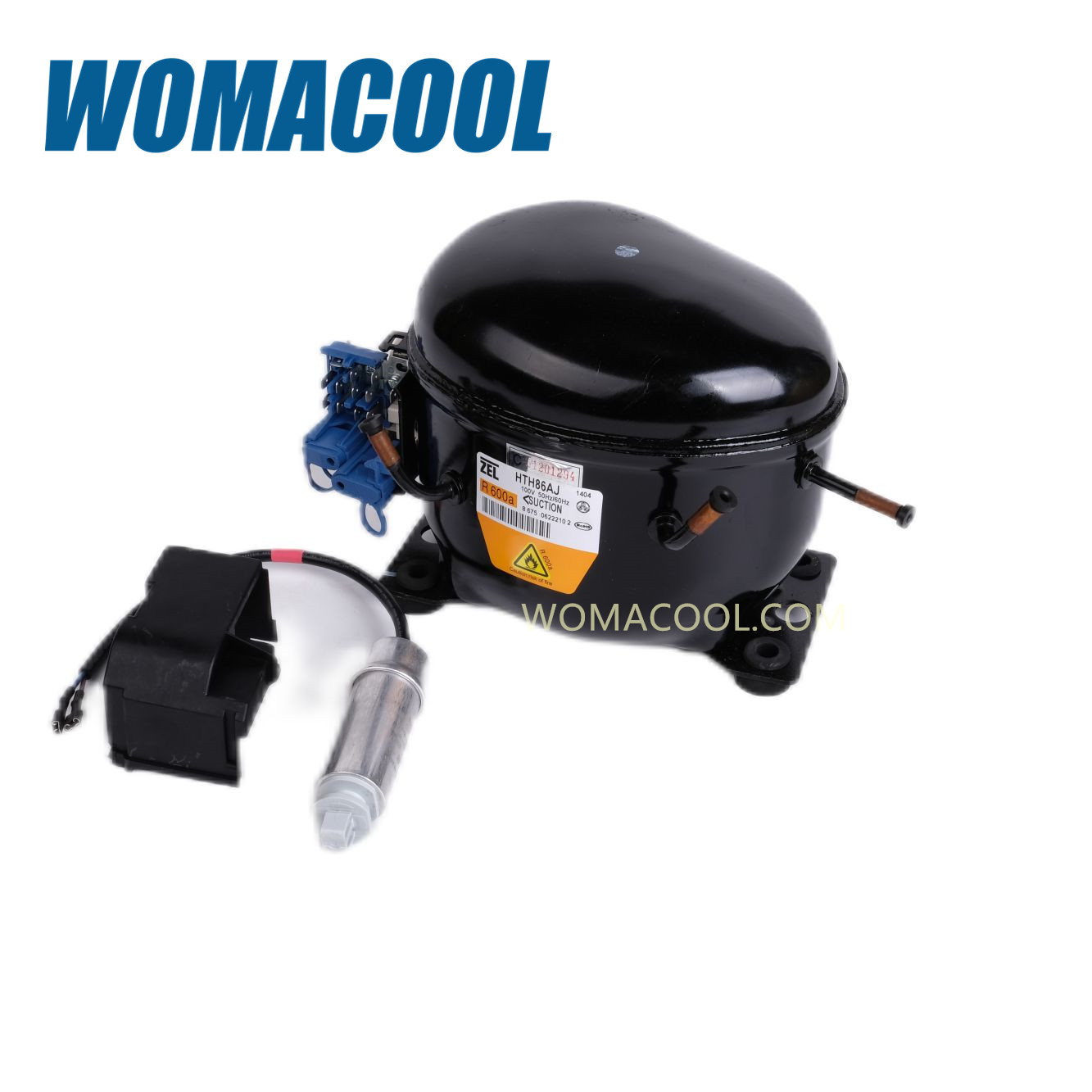 ZEL zanussiR600a冷凍庫コンプレッサーHTH86AJ日本電圧100V/50