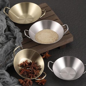 Petit <span class=keywords><strong>plat</strong></span> à sauce coréen en acier inoxydable avec oreilles <span class=keywords><strong>Plat</strong></span> à tremper commercial domestique Bol à <span class=keywords><strong>vin</strong></span> de riz <span class=keywords><strong>Plat</strong></span> à kimchi - Product Image 1