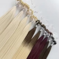 Extensions de cheveux humains Remy à micro-anneaux en gros, micro-liens, micro-perles, pièces d'extensions de cheveux naturels 100g pour salon
