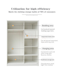 Armario Moderno de <span class=keywords><strong>2</strong></span> <span class=keywords><strong>Puertas</strong></span> para Dormitorio, con Espejo Grande, Acero Inoxidable, Extensible, para Sala de Estar, con Estampado Floral - Product Image 4