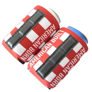 Custom Logo Neoprene 12oz Can Cooler Thermal Insulation Kola <b>Bottle</b> Sleeve Foldable Kuzzies for Cans Holder Magnetic Can Koozy - Product Image 1