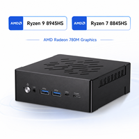 Mini PC, Computadora Pequeña para Juegos, AMD Ryzen R7-8845HS/8945HS, Radeon 780M, RAM DDR5, NVMe, WiFi 6E, OCuLink, para Oficina en Casa