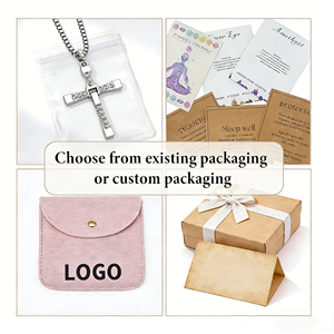 Gold/Silver Tone CZ Cross Alloy Pendant Necklace, <b>Box</b> Chain Jewelry for Boutiques & Daily Wear Promotions - Product Image 2