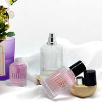 Flacon de parfum vide élégant en verre gravé à l'acide, avec pulvérisateur à pompe, 30ml 50ml 100ml, personnalisable avec logo, couvercle et boîte – Luxe et mode