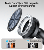 Support de téléphone magnétique puissant Yesido, réglage multi-angles, design télescopique, base en acier carbone, C303