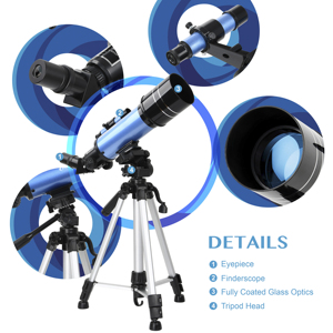 40070 thiên văn khúc xạ Kính thiên văn với có thể điều chỉnh Tripod Ba lô 3x Barlow giữ điện thoại di động <span class=keywords><strong>120x</strong></span> cho mặt trăng sao xem trẻ em - Product Image 6