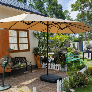 Parasol commercial rond moderne, pliable, imperméable, multi-personnes, pour <span class=keywords><strong>vacances</strong></span>, jardin, plage, parc, terrasse, usage hôtelier, 4,5 m - Product Image 5