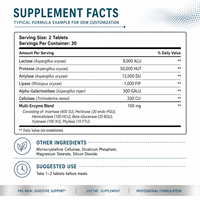 Services de fabrication clé en main et d'approvisionnement pour comprimés multi-enzymes lactases OEM/ODM, formule personnalisée, emballage et services de fabrication sous marque privée