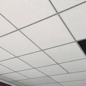 Gạch trần âm thanh chất lượng cao 600x600mm tấm Trần sợi khoáng cho các tòa nhà thương mại