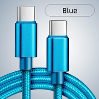 Kabel Data pengisian cepat, kabel Data Tipe C USB-C ke USB-C, kepang nilon, kabel Data pengisian cepat PD 60W, 1M, 2M, 20V3A, kabel Data pengisian cepat, cocok untuk ponsel