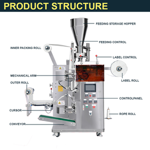 Automatic Sachet Inner and Outer Drip Tea <b>Bag</b> Packaging Machine with Label and <b>String</b> Sealing Wrapping Machine - Product Image 4