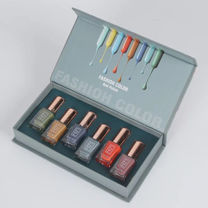 Ensemble de rouges à lèvres, boîte cadeau magnétique, carton rigide personnalisé, doublure en éponge recyclable, rangement de cosmétiques de beauté, laminage mat - Product Image 2