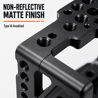 Cage de caméra en aluminium usinée sur mesure par CNC pour la production vidéo professionnelle de caméras sans miroir et reflex numériques