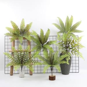 Arbustos verdes de helecho Boston de plástico de alta simulación, plantas tropicales artificiales, tacto Natural respetuoso con el medio ambiente para - Product Image 5