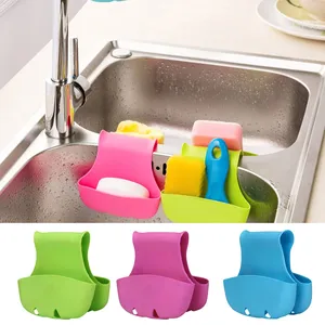Creative Double Sink Caddy <b>Saddle</b> Style Kitchen Organizer Storage Sponge Holder <b>Rack</b> Eco-Friendly Multifunction Silicone Drain - Product Image 1