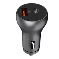 Pengisi daya ponsel elektronik mobil, pengisi daya Cepat QC 3.0 PD 3.0 Mini Usb ganda tipe c untuk mobil