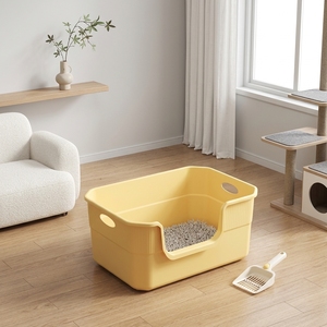 50cm Extra <b>Large</b> Bathtub Cat Litter <b>Box</b> Semi-Enclosed with High Guardrail Anti-Splash Open Top Cat Toilet for <b>Large</b> Cats - Product Image 6