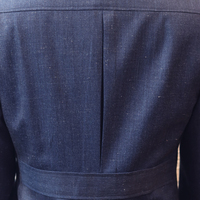 Costume CMT entièrement fait main, demi-toile, sur mesure, tailleur sur mesure, costume décontracté pour homme, veste en denim de style safari