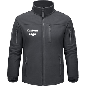 Áo khoác mềm mại chống nước chiến thuật nam, bán buôn, tùy chỉnh, có khóa kéo toàn thân, lót lông cừu, in logo, thích hợp cho đi bộ đường dài và cắm trại - Product Image 3