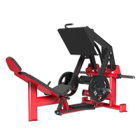 Presse à double jambe assise commerciale et Hack Squat Machine-Combo 2 en 1 pour quads fessiers mollets musculation