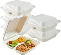 Disposable Meal Prep Bagasse Containers Fast Food Takeaway Container –  Fastfoodpak