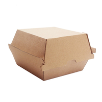 Récipient jetable recyclé personnalisé pour restaurant togo pour déjeuner hamburger à emporter emballage de fast-food boîte en papier kraft