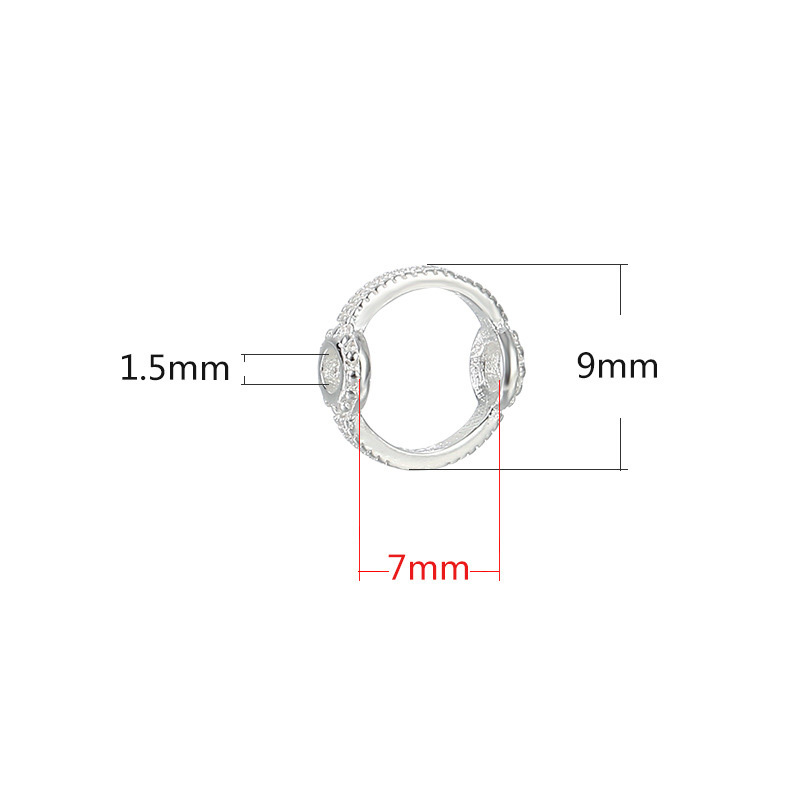 silver-fit 7mm beads