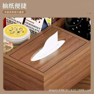 Caja de pañuelos multifuncional para el hogar, plato para frutas, control remoto, caja de pañuelos, bandeja de almacenamiento para refrigerios y frutas secas de escritorio - Product Image 4