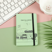 Carnet de notes A5 personnalisé avec logo, couverture rigide en papier kraft recyclable, imprimé, avec bande élastique pour étudiants