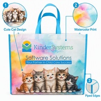 Matériau en tissu non tissé écologique, adapté pour servir de sac, peut être utilisé pour les promotions, thermosoudé par ultrasons, personnalisable