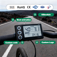 Komputer Sepeda Elektronik Pintar P3H Layar LCD Tahan Air Voltmeter Digital Paduan Aluminium Panel Sepeda Jalan Esensial