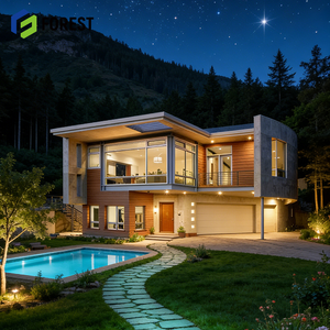 Villa Modular Moderna de 2 Pisos de Acero Ligero, Certificación CE, Estructura Metálica de Acero Personalizada Premium, Apartamento de Lujo Duradero - Product Image 1