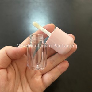 ISMAN Kids 4ml Tube de brillant à lèvres rose en forme de capsule, grand applicateur, flacon vide en plastique, vente en gros, logo personnalisé, marque privée, professionnel - Product Image 4