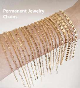 Gp a585 a85 au750 נייר שרשרת קישור כבל זווית לא גמורה 14 קראט 18 קראט זהב מלא זהב 18 קארט סיטוניים - Product Image 6