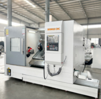 DONGS Petit tour CNC double mandrin horizontal avec lit incliné pour les travaux de fraisage et de tour