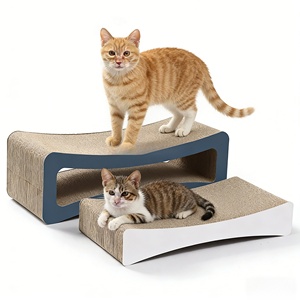 Çevre Dostu Özelleştirilebilir Desenler 2'si 1 Arada Çok Fonksiyonlu Kağıt Karton Dayanıklı Kedi Mobilyası Tırmalama Tahtası DEM/DOM Mevcut - Product Image 5