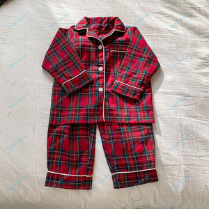 Noël personnalisé famille correspondant à manches longues revers rouge et vert flanelle tartan bébé garçons et filles ensemble de pyjamas - Product Image 3