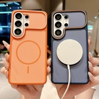 Casing Lensa Anti-jatuh dengan Lapisan Matte dan Warna-Blok yang Menutupi Sepenuhnya, Magnetik, untuk Samsung S26 Ultra, Juga Kompatibel dengan S25.