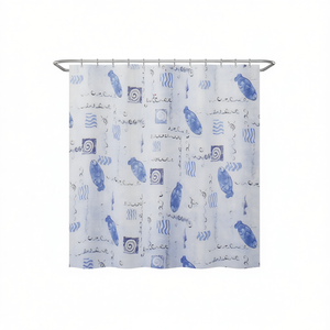 Cortina de ducha de 120 x 200 cm con diseño de acuarela para uso en el baño - Product Image 2