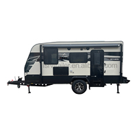 Nouvelles remorques solaires de luxe modulaires multifonctionnelles pour 2 personnes, capacité 16 pieds, semi-tout-terrain, pour le couchage en voyage, à essieu unique, 200W