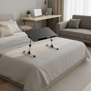 Support pliable pour ordinateur portable CJJT, taille S-L, surface en métal et bois, hauteur et angle réglables, pour lit, bureau, canapé, table de lecture - Product Image 2