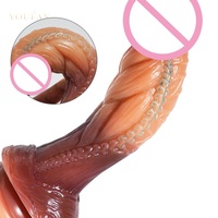Dildo réaliste de forme irrégulière 100% imperméable, plug anal coloré, jouet sexuel F26, vente en gros OEM pour hommes et femmes