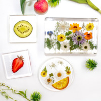 DIY handgemaakte levensechte handgeschilderde harsvorm dierenvorm fruit specimen met gedroogde bloemen hars souvenir cadeau huisdecoratie