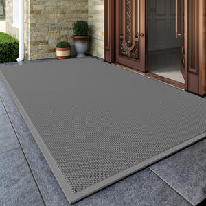 Paillasson d'extérieur imperméable en PVC, rectangulaire, motif géométrique, antidérapant, pour porte d'entrée - Product Image 1