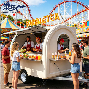Chariot mobile extérieur compact pour hot-dogs, café et glaces – Mini-voiture de restauration rapide de rue à vendre à prix abordable - Product Image 1