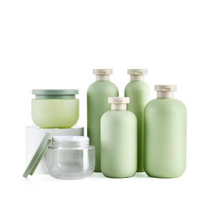 ขวดพลาสติกบีบสำหรับบรรจุภัณฑ์เครื่องสำอาง โลชั่นบำรุงผิว แชมพู  ขนาด 200 มล. 300 มล. 400 มล. 500 มล. ผลิตจากพลาสติก HDPE สีเขียว เป็นมิตรต่อสิ่งแวดล้อม พร้อมฝาเปิดปิดแบบพลิก - Product Image 4