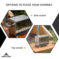 INBESTCAMP Réchaud professionnel réglable avec amortisseur, équipement professionnel, cuisinière multifonctionnelle