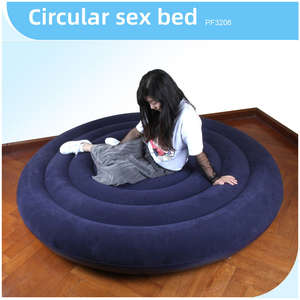 Draagbare, hoogwaardige, ronde opblaasbare slaapbank, comfortabele lounge voor koppels, reizen, kamperen, thuis, ontspanningsmeubilair, groothandel - Product Image 5