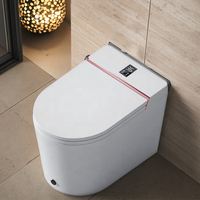 Ensemble WC Bidet Entièrement Automatique avec Siège Chauffant et Télécommande, Drainage S-Trap, Fixation au Sol, Vente en Gros